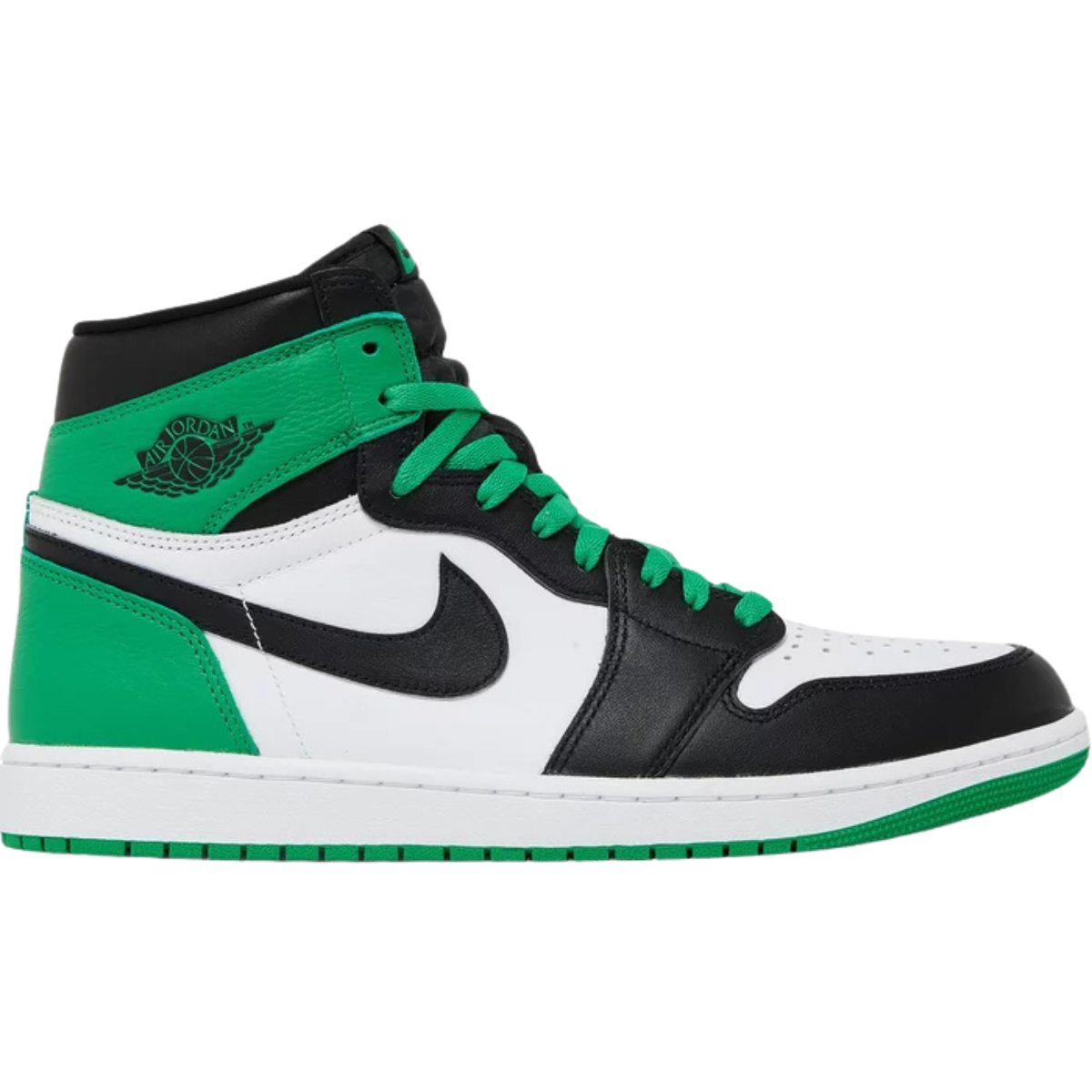 Air Jordan 1 High Black and Lucky Green