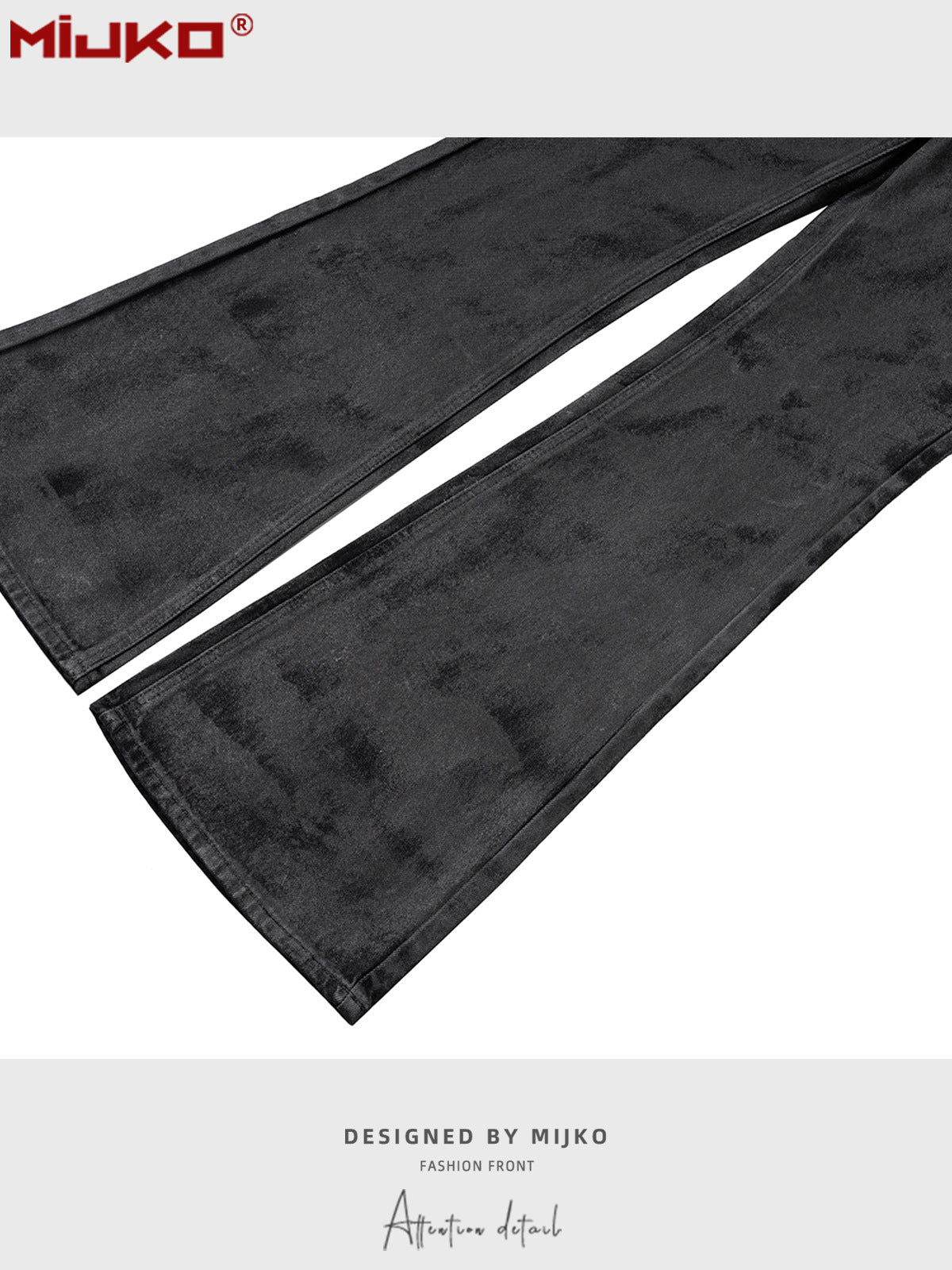 Street Wide-leg Black Trousers Men