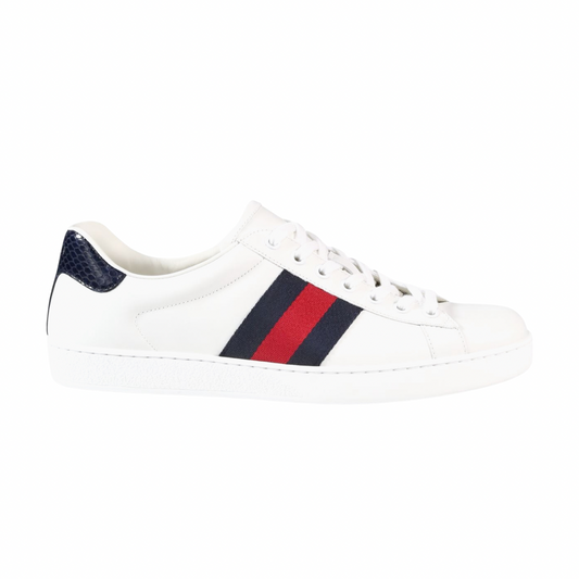 Gucci Ace Leather 'White Blue'